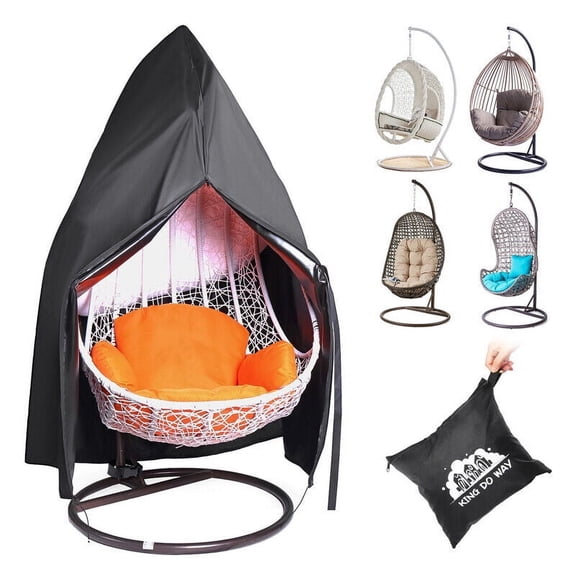 600D Hanging Swing Double Egg Chair Cover Garden Patio Outdoor Sun Waterproof