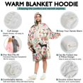 thumbnail image 5 of Chihuahua and Flower Florals Wearable Oversized Blanket,Wearable Blanket Hoodie for Adults,Cozy Hooded Blankets with Super Pockets,Super Warm Fuzzy Pullover for Women & Men, 5 of 6