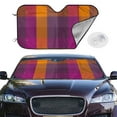 thumbnail image 2 of Kdxio Purple Yellow Buffalo Plaid Print Windshield Sun Shade,UV Rays and Sun Heat Protection,Sunshade for Car Windshield,Car Shade Front Windshield - Small, 2 of 6