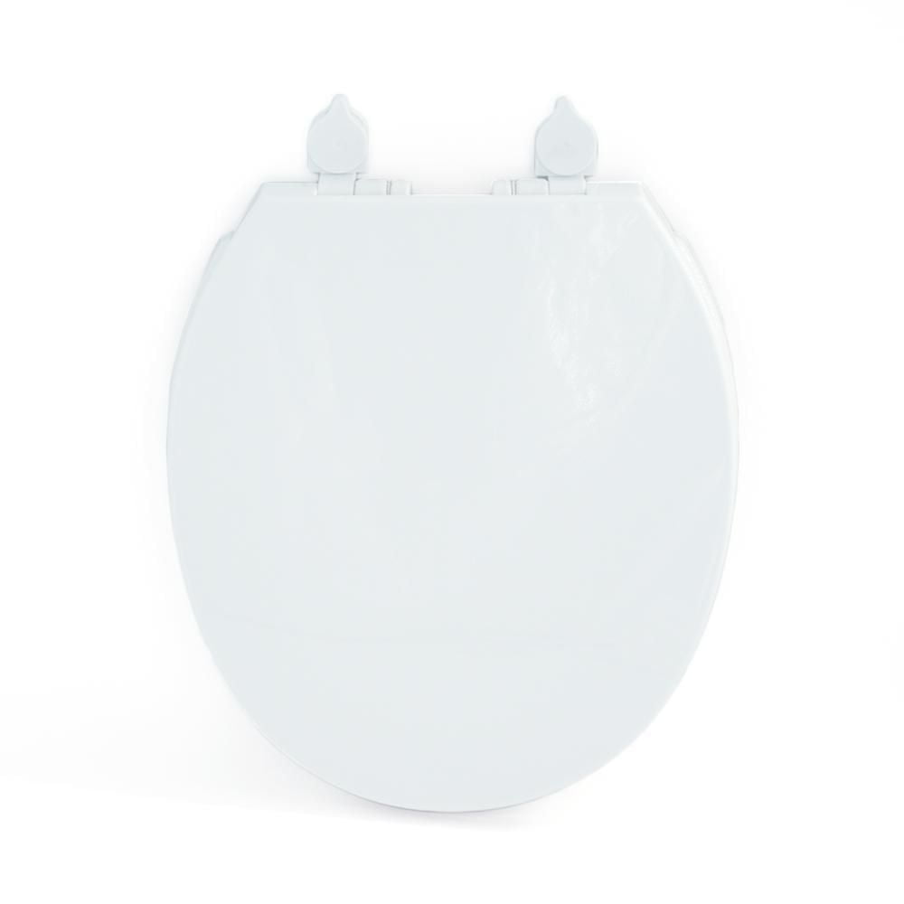 Mainstays 17 pouces de toilettes en plastique, facile à enlever l'articulation, blanc. Siège de toilettes