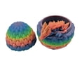 thumbnail image 3 of Surprise Dragon Egg Articulating Gemstone Dragon Fidget Figurine - 3D Printed Dragons Flexible ADHD, Autism, Relief Anxiety - Articulated Joints (RAINBOW), 3 of 6