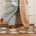thumbnail image 2 of Kitchen Mats Sets 2 Piece Cushioned Anti-Fatigue Comfort Mat for Home & Office Ergonomically Engineered Memory Foam Kitchen Rug Waterproof Non-Skid, 30" by 17" + 47" by 17", Floral Golden, 2 of 6