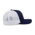 thumbnail image 4 of Pacific Headwear 104C Trucker Snapback Cap-True Navy/White/True Navy-One Size, 4 of 8