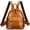 Brown, variant on Genuine Leather Small Backpack Purses Women Knapsack Retro Leather Rucksack