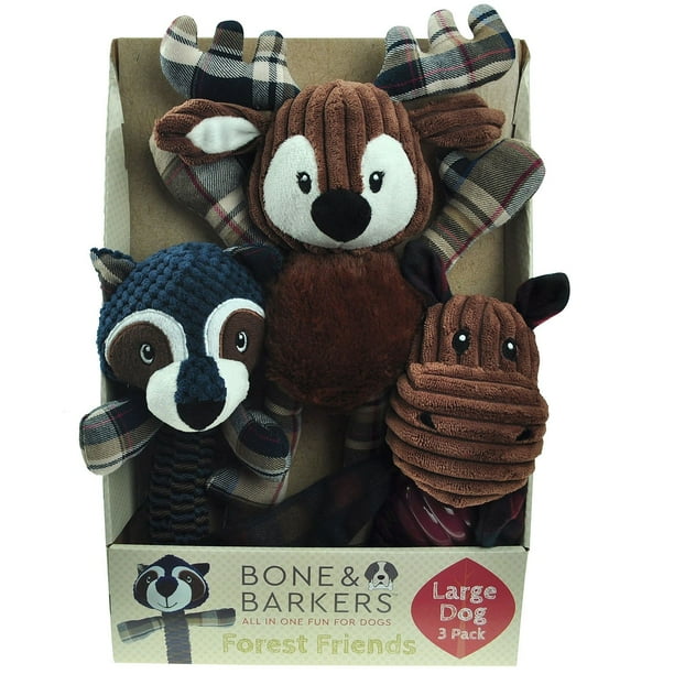 Bone & Barkers 3 Pieces Autumn Dog Toy Pack, Large Dog