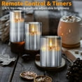 thumbnail image 3 of LOFTER-Pro Grey Flickering Flameless Candles, Battery Operated LED Pillar Candles with Remote and Timer, Candles Warm Color Wick for Festival Wedding Bar Cafe Home Party Decor(Set of 3), 3 of 6