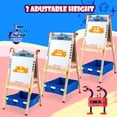 thumbnail image 2 of VECUKTY Kids Art Easel, Robot 3‑in‑1 Wooden Adjustable Height Magnetic Drawing Board & Chalkboard, Detachable Paper Roll Painting Stand Set for Toddlers Boys Girls Ages 3‑10, 2 of 9
