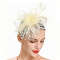 thumbnail image 3 of Women's Mesh Flower Headband Hair Clip for Tea Party Bridal Wedding Cocktail, 3 of 3