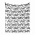 thumbnail image 1 of Motorcycle Soft Flannel Fleece Throw Blanket, Realistic Grayscale Illustration of Classic Motorcycles Many Details, Cozy Plush for Indoor and Outdoor Use, 70" x 90", Grey White Black, by Ambesonne, 1 of 6