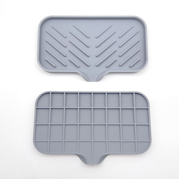 Alfombrilla de silicona para secar jabón, alfombrilla de silicona para encimera, caja de jabón para baño, soporte de silicona para jabón