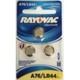 thumbnail image 2 of Rayovac or Toshiba A76 / LR44 - A76 Alkaline Button Battery 1.5V - 3 Pack on Retail Card + FREE SHIPPING!, 2 of 2