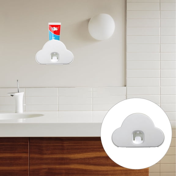FRCOLOR Hello Punch-free Toothpaste Device Facial Cleanser Dispenser 15.5x10cm White