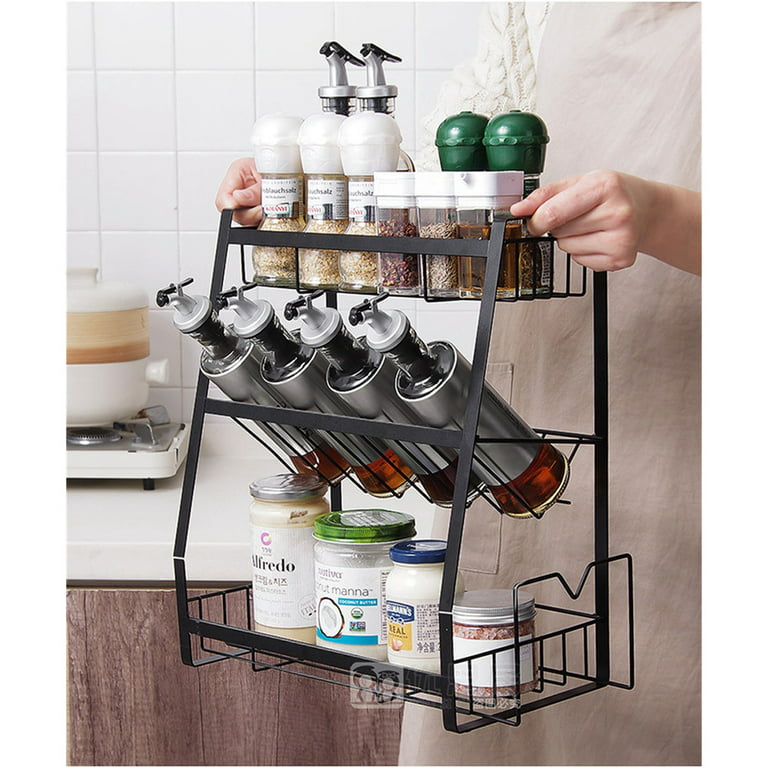 3 Tier Kitchen Spice Rack Organizer,Countertop Standing Storage