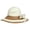 White, variant on Wide Brim Hat - 2 Tones w/ Flower - Natural - HT-H2269NT