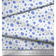 thumbnail image 3 of Soimoi Blue Georgette Viscose Fabric Dots Dots Print Sewing Fabric Yard 42 Inch Wide, 3 of 3