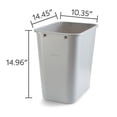 thumbnail image 3 of COASTWIDE Indoor Trash Can w/out Lid Gray Soft Plastic 7 Gal CW56431, 3 of 4