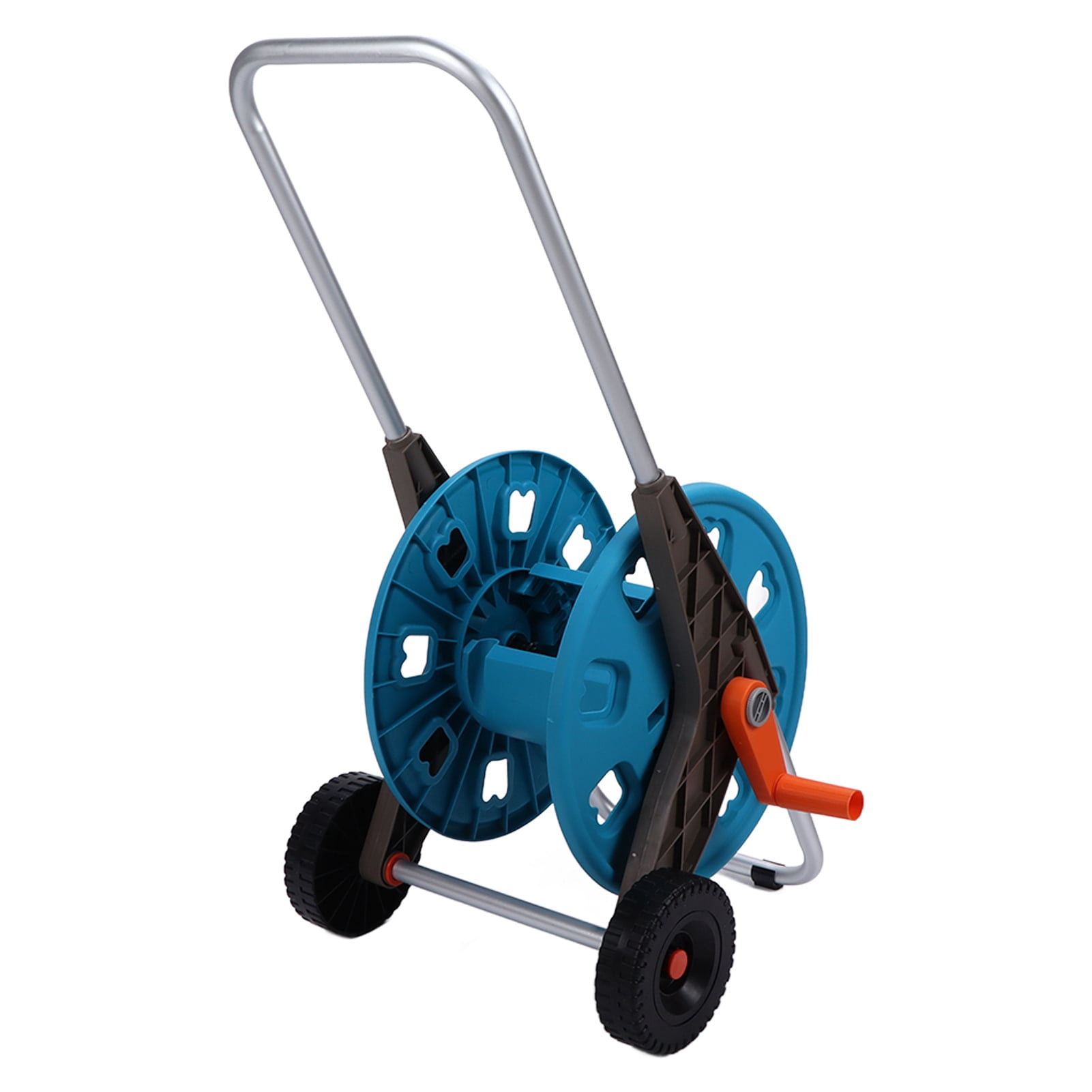 BIMZUC G1/2 Garden Hose Reel Cart with 2 Wheels, Heavy Duty Waterpipe Storage Rack Watering Trolley Holds Up to 197 ft / 60m Hose, Portable Garden Hose Organizer for Yard Lawn Pastoral