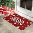 thumbnail image 2 of Christmas Door Mat Outdoor, Christmas Decorations for Home Non-Slip Merry Christmas Doormat Low Profile Winter Rug Red Welcome Mat Indoor Outdoor Holiday Xmas Decor 17 x 30 Inch, 2 of 6