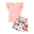 thumbnail image 3 of Arshiner Outfits for Girls Two Piece Clothes Short Sleeve Shirts and High Waist Casual Short Sets with Pockets, 3 of 6