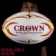 thumbnail image 5 of Crown Sporting Goods Royal Red Rugby Match Ball | Official Size 5 Premium, Textured Grip Ball | Great for Match, Practice, & Scrimmage Play, 5 of 7