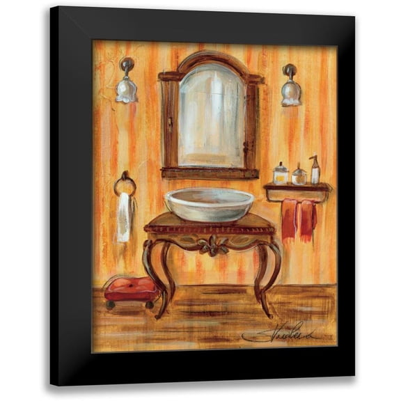 Vassileva, Silvia 12x14 Black Modern Framed Museum Art Print Titled - Tuscan Bath II