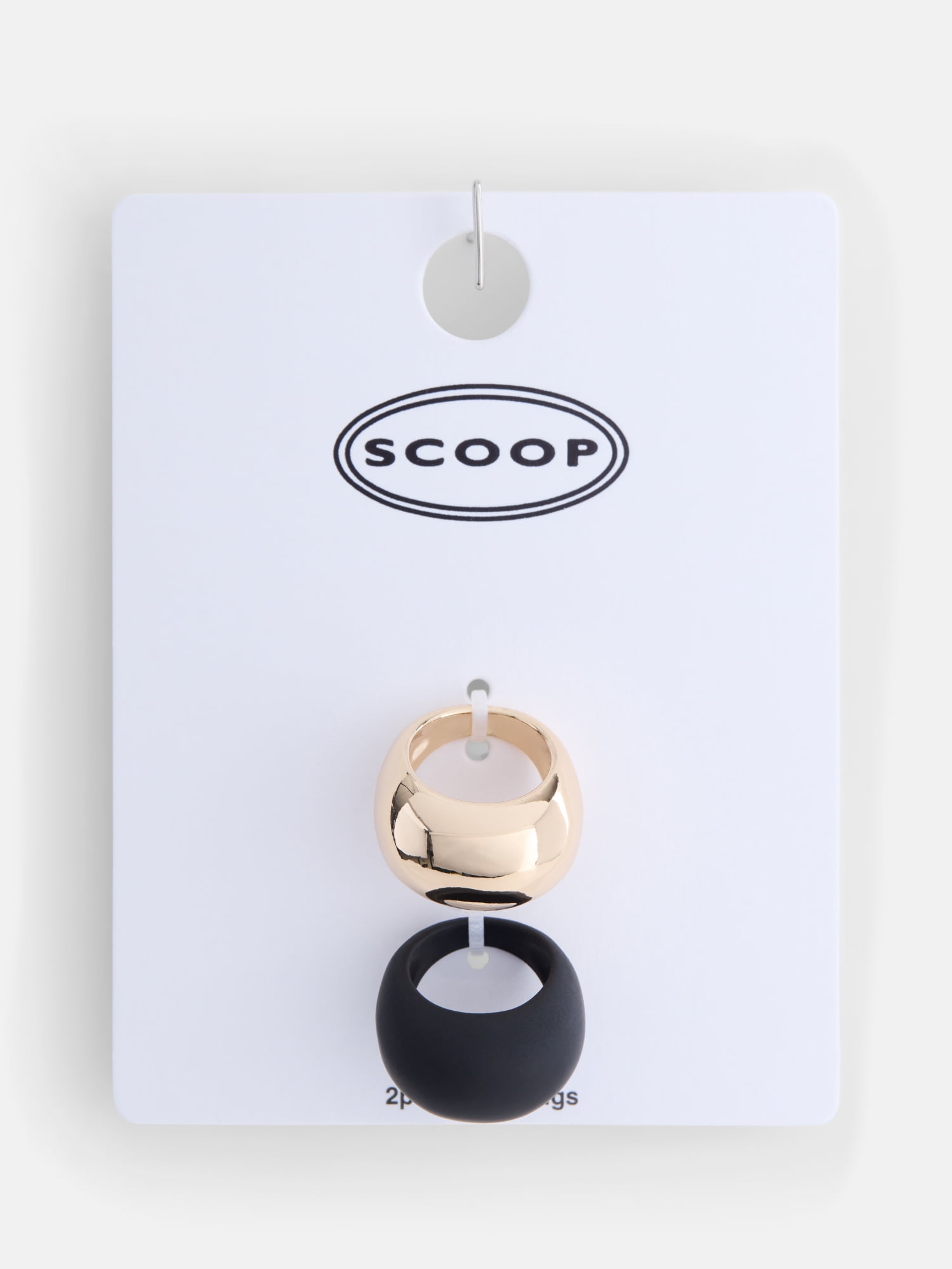 Scoop Bubble Rings, Two-Tone, 2-Piece Set