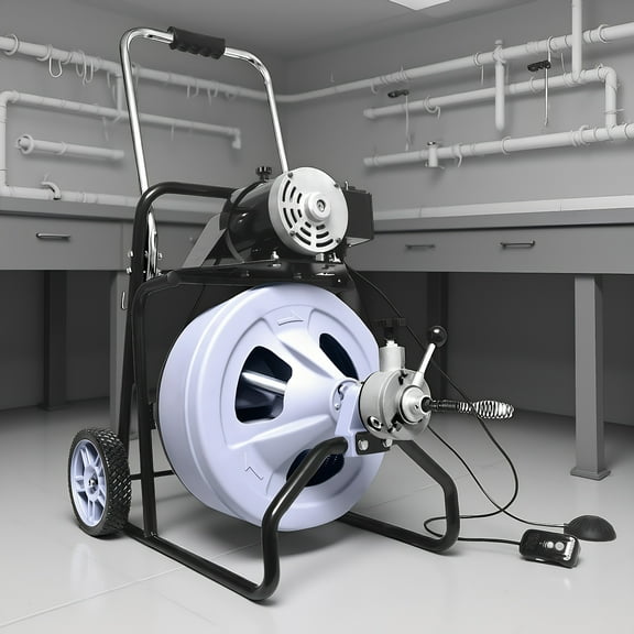 Weetoo Drain Snake Electric Sewer Plumbing Drain Auger Cleaning Machine 75ft x 1/2"