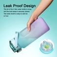 thumbnail image 4 of Botella de agua RYI Motivational de 1,9 L con pajita sin BPA, azul y morado, 4 of 7
