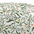 thumbnail image 3 of Floral Pouf Cover with Zipper, Watercolor Style Fresh Spring Garden Pattern Tender Botanical Layout, Soft Decorative Fabric Unstuffed Case, 30" W X 17.3" L, Orange Yellow and Green, by Ambesonne, 3 of 5