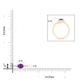 thumbnail image 4 of ANGARA Natural Oval Amethyst Solitaire Ring with Diamonds in 14K Yellow Gold for Women (Size-6x4mm) | February Birthstone, Birthday, Anniversary, Jewelry Gift for Women | Natural Amethyst Ring, 4 of 9