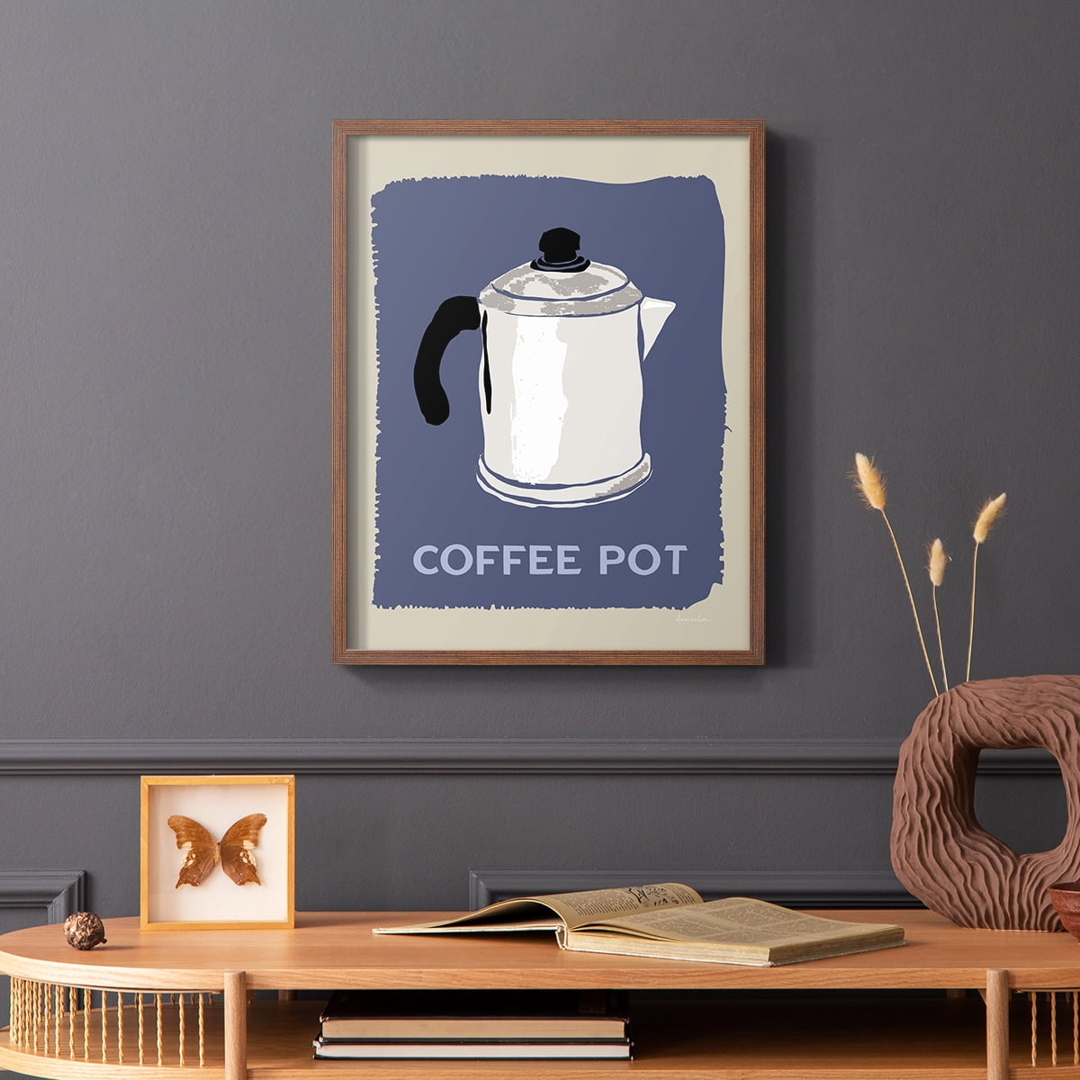 Modern Coffee I in Brown Solid Wood 11 x 14 Framed Print