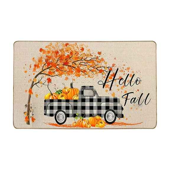 Wadada Fall Door Mats 19x31 Inch, Fall Decorations for Home, Fall Welcome Mats Outdoor, Autumn Fall Pumpkin Truck Doormats for Front Door Decorations, Decorative Fall Decor for Home