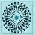 thumbnail image 1 of Ahgly Company Machine Washable Indoor Square Transitional Deep-Sea Green Area Rugs, 8' Square, 1 of 7