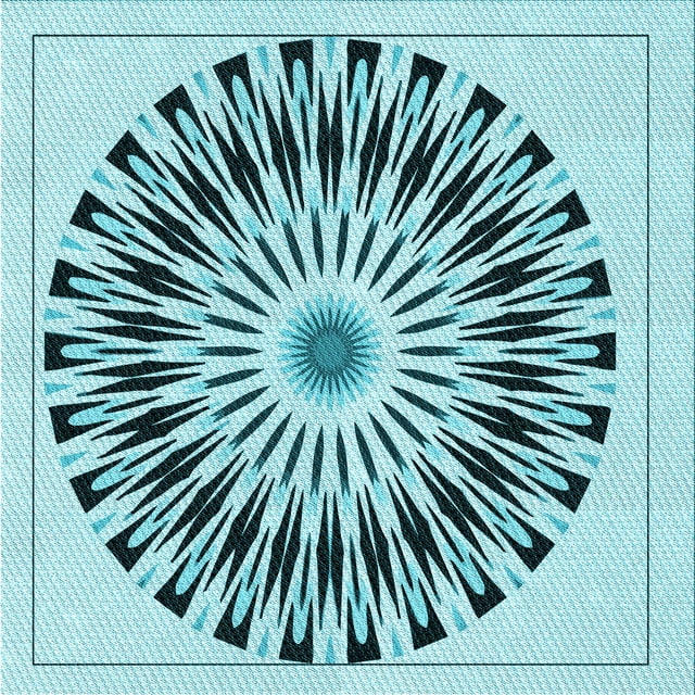 Ahgly Company Machine Washable Indoor Square Transitional Deep-Sea Green Area Rugs, 6' Square