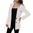 thumbnail image 2 of Casual Blazers for Women 2025 Long Sleeve Notch Lapel Collar Stretch Lightweight Business Casual Work Office Jacket, 2 of 8