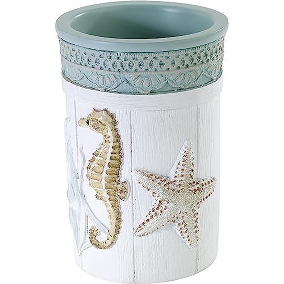 - Tumbler, Countertop Organizer, Farmhouse Chic Bathroom Accessories (Farmhouse Shell Collection)