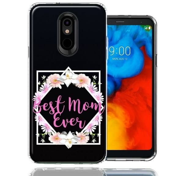 MUNDAZE for LG Aristo 4/Escape PLUS/Tribute Royal Best Mom Ever Mother's Day Flowers Double Layer Phone Case Cover