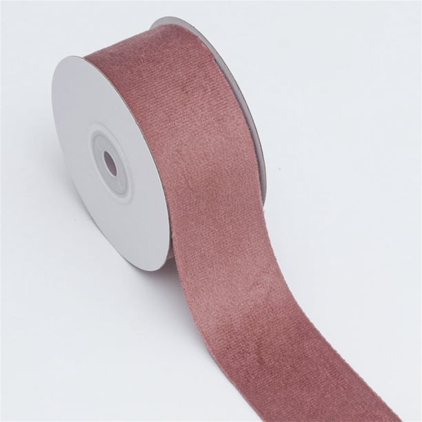 Cinta de Terciopelo de 1,6 Pulgadas, Cinta Flocada de 5 Yardas, Cinta de Terciopelo con Cordón para Manualidades, para Hacer Joyas, Envolver Regalos, Decoración de Navidad, Bodas, Fiestas, Lazos, Cor