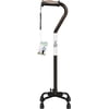 Hugo Adjustable Ergonomic Quad Cane for Right or Left Hand Use, Cocoa, Small Base