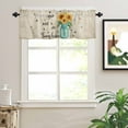 thumbnail image 2 of Sunflower Valances for Windows You Are My Sunshine Yellow Flower Bee Plant Retro Rod Pocket Curtain Valance Window Treatment Short Curtains for Kitchen Living Room, 42"x18", 2 of 5
