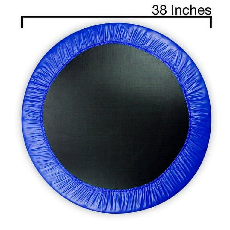 Crown Sporting Goods Mini Rebounder Exercise Fitness Trampoline, Blue,  38-Inch