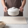 thumbnail image 4 of REGALWOVEN Farmhouse Placemats Set of 4 Cotton and Linen Placemats for Dining Table Decor Washable Kitchen Table Mat Wipe Clean Beige 18.1x11.8inch, 4 of 6