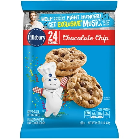 Pillsburyâ ¢ Ready to Bake Refrigerated Cookies Chocolate Chip with Hershey's Chocolate Chips 24 ct 16.0 oz Pack