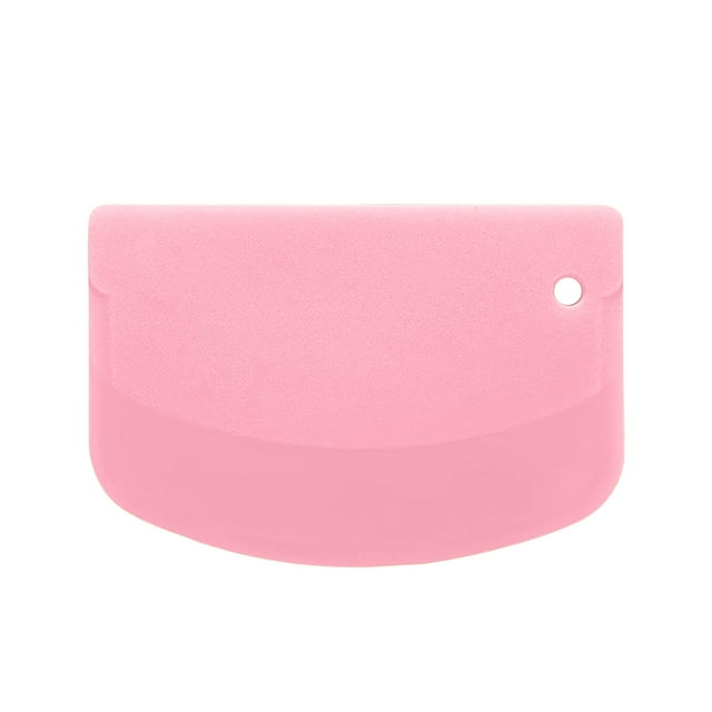 Scraper Tool Kitchen Icing Spatulas Plastic Scraper, Cake Cream Scraper, Flour Dough Cutter, Intestine Powder Scraper, Kitchen Tool, Semi-Circular D-Shape Cake Flour for Baking