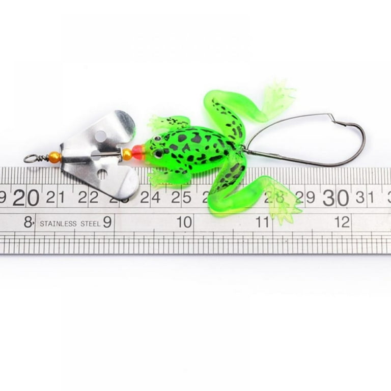 4pcs Fishing Lure - False Frogs Shape Artificial Soft Bait CrankBait with  Single High Carbon Steel Hook for Saltwater Freshwater