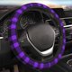 thumbnail image 5 of Fotbe Purple Buffalo Plaid Funda para Volante Universal de 15 pulgadas, Accesorios para Auto para Hombre y Mujer, Protector de Volante Cómodo para SUV y Sedán, 5 of 6