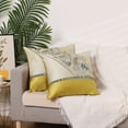 thumbnail image 6 of HMETOL Throw Pillow Covers Pack of 2 Geometric Print Cushion Covers Patchwork for Sofa Yellow Lines 18" x 18", 6 of 6