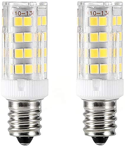 E12 LED Light Bulb 4W,Non-dimmable,40W Equivalent,Daylight White 6000K 5-Pack T3/T4 Candelabra Base E12 Bulb for Ceiling Fan Chandelier Indoor Decorative Lighting