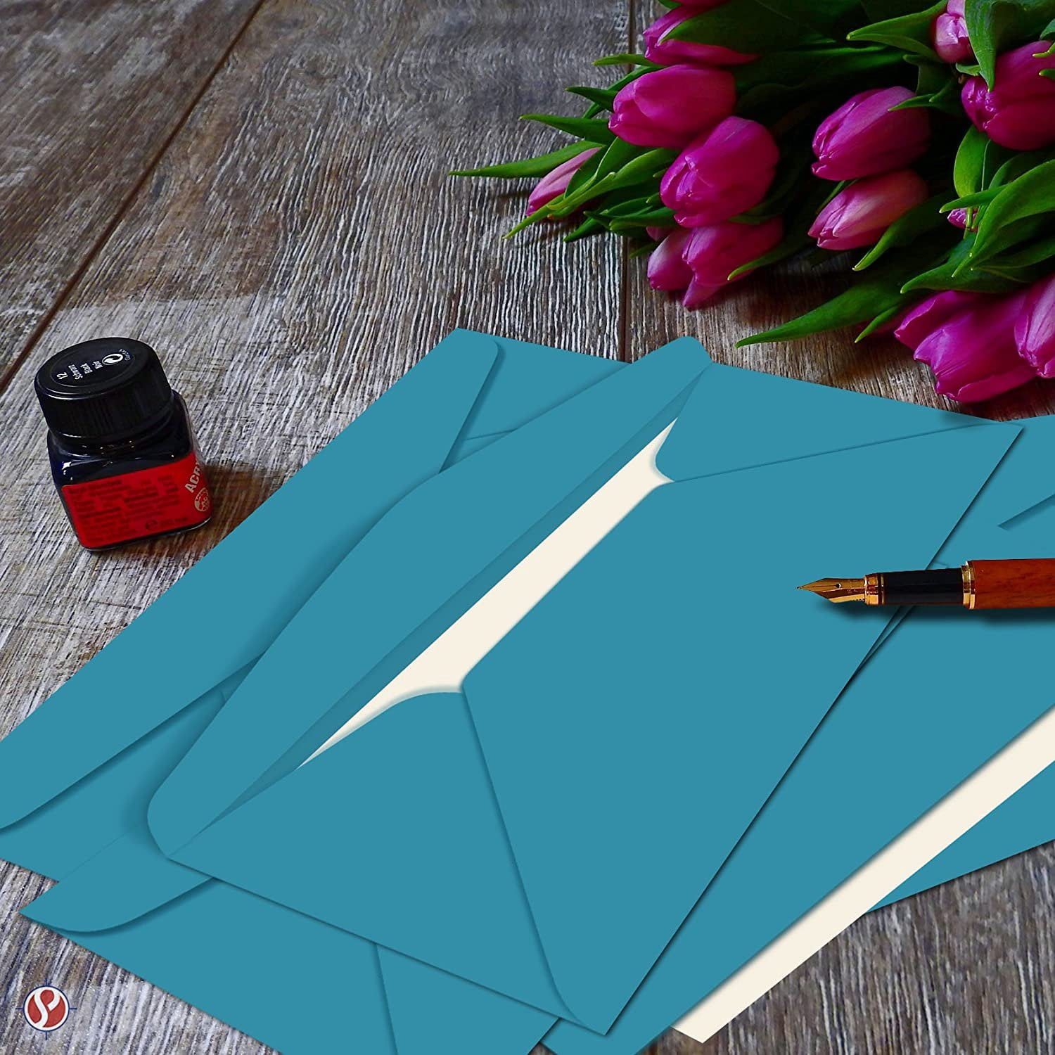 Cerulean Blue #10 Business Color Mailing Envelopes | 4 1/8 X 9 ½ inches | 24lb Bond Bright Color Paper (90 GSM) | 50 Envelopes Per Pack