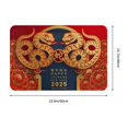 thumbnail image 2 of Alfombra de franela para el baño, alfombra de piso para la entrada interior y exterior, alfombra de porche delantero de casa, año de la serpiente 2025, feliz año nuevo chino, 2 of 7